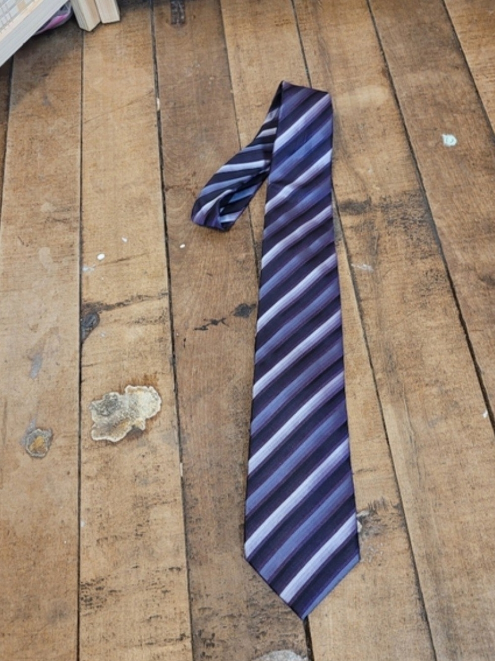 Van Heusen Purple and Lavender Striped Tie